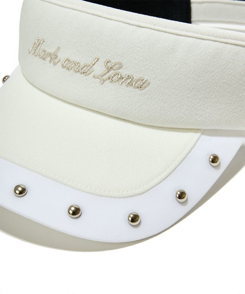 Unisex Royal Stud Sunvisor White