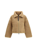 Pinko Eco Shearling Jacket — Beige