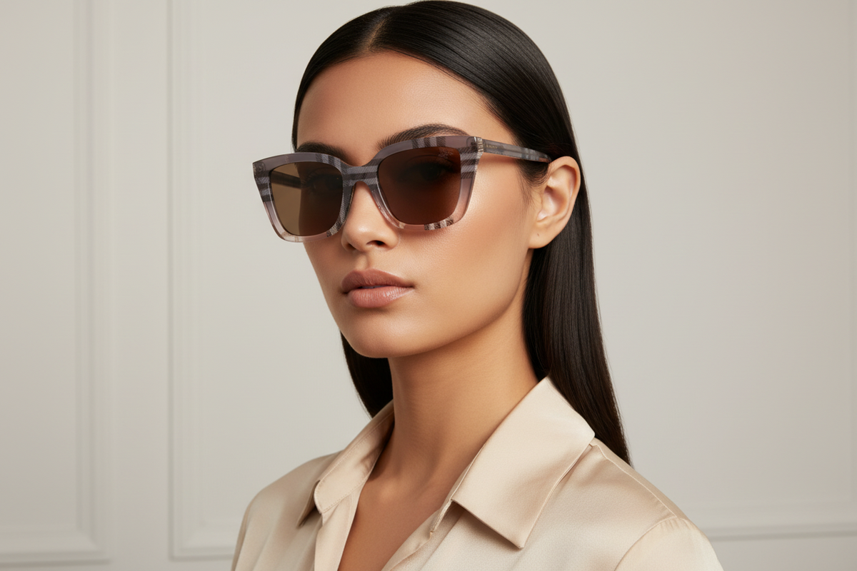 Burberry Sunglasses 0BE4487 42207352 - Check gradient rose