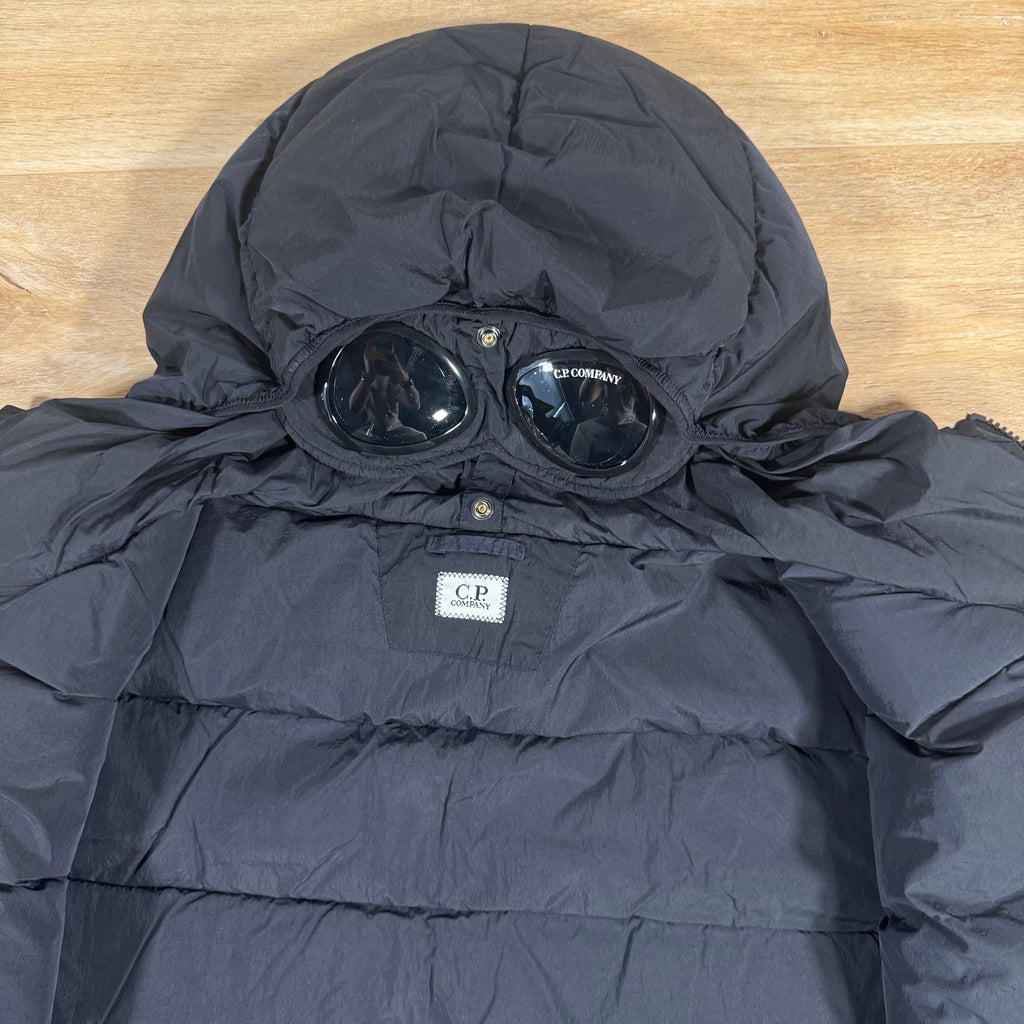 C.P. Company Chrome-R Goggle Down Jacket in Navy