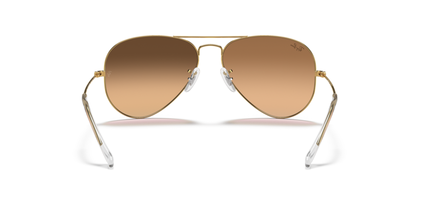 Ray-Ban AVIATOR GRADIENT - Frame Polished Arista Gold / Lenses Crystal Pink