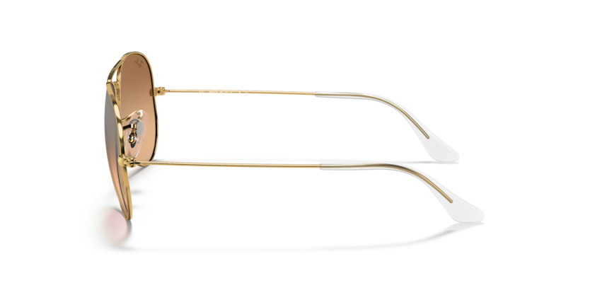 Ray-Ban AVIATOR GRADIENT - Frame Polished Arista Gold / Lenses Crystal Pink
