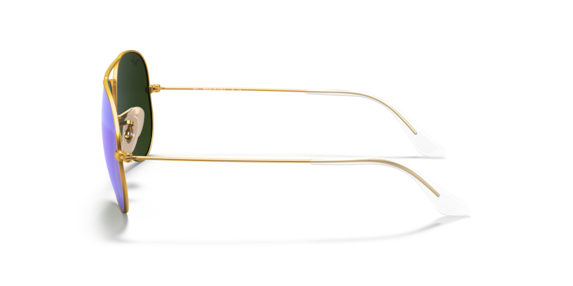 Ray-Ban AVIATOR FLASH LENSES - Frame Matte Gold / Lenses Blue Flash