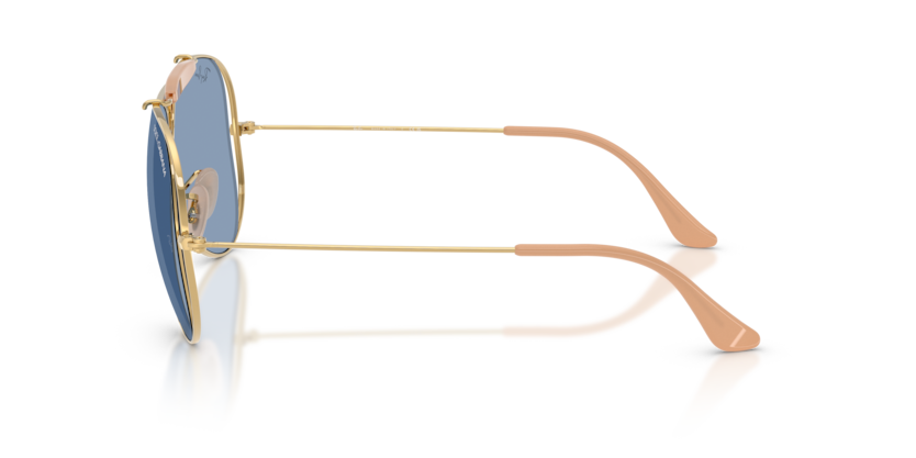 Ray-Ban SHOOTER - Frame Polished Arista Gold / Lenses Light blue