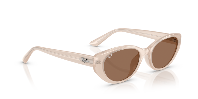 Ray-Ban RB4457D BIO-BASED - Frame Polished Opal Beige / Lenses Dark Brown
