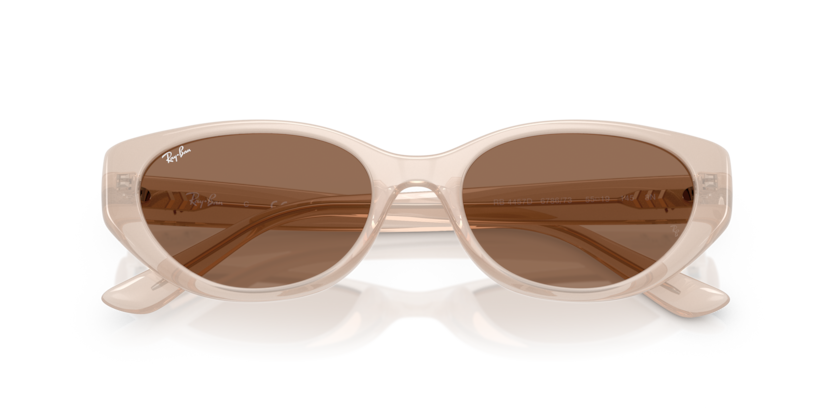 Ray-Ban RB4457D BIO-BASED - Frame Polished Opal Beige / Lenses Dark Brown