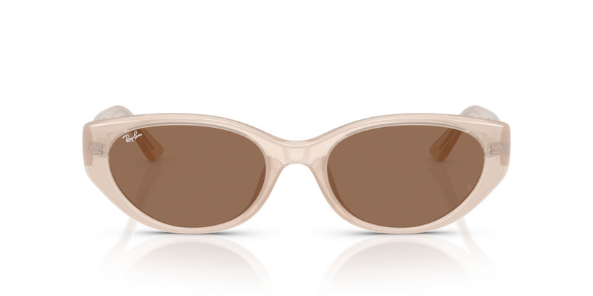 Ray-Ban RB4457D BIO-BASED - Frame Polished Opal Beige / Lenses Dark Brown
