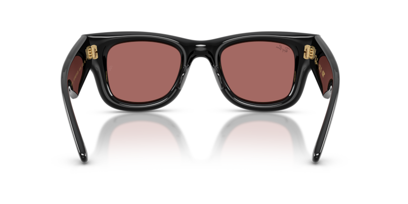 Ray-Ban WAYFARER PUFFER - Frame Polished Black / Lenses Dark Violet