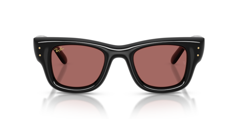 Ray-Ban WAYFARER PUFFER - Frame Polished Black / Lenses Dark Violet