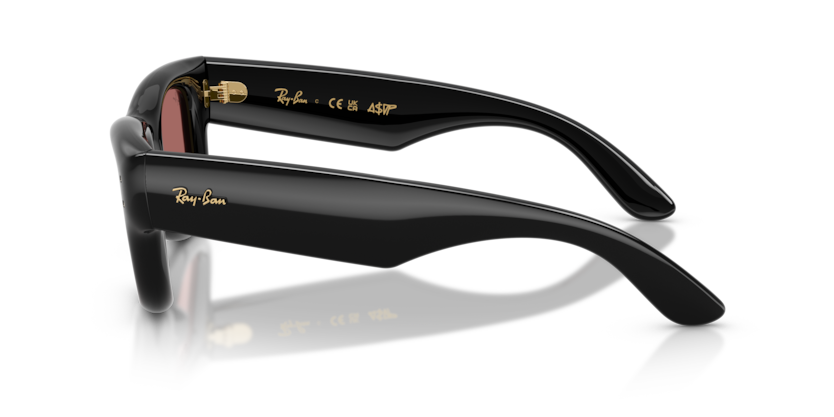 Ray-Ban WAYFARER PUFFER - Frame Polished Black / Lenses Dark Violet