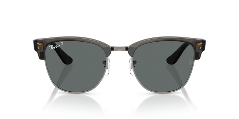 Ray-Ban CLUBMASTER REVERSE- Frame Polished Transparent Dark Grey On Gunmetal / Lenses Polar Dark Grey