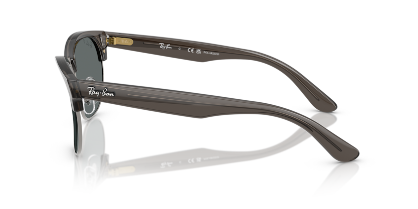 Ray-Ban CLUBMASTER REVERSE- Frame Polished Transparent Dark Grey On Gunmetal / Lenses Polar Dark Grey