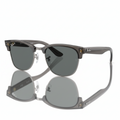 Ray-Ban CLUBMASTER REVERSE- Frame Polished Transparent Dark Grey On Gunmetal / Lenses Polar Dark Grey