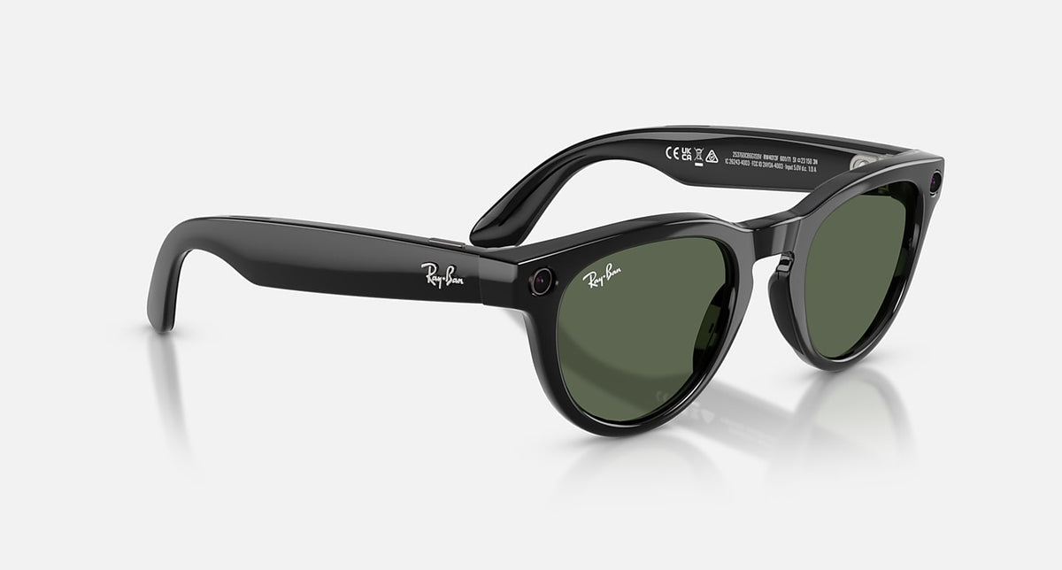 RAY-BAN META LOW BRIDGE FIT HEADLINER - GEN 2 rame Shiny Black | Lenses G-15 Green