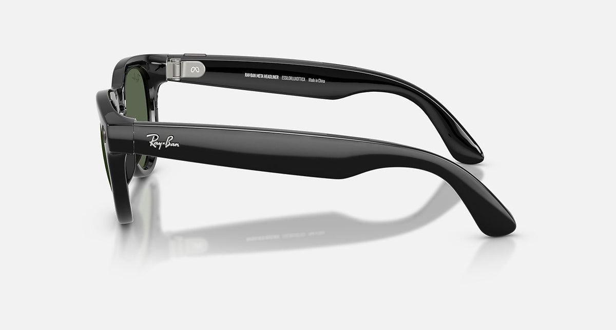 RAY-BAN META LOW BRIDGE FIT HEADLINER - GEN 2 rame Shiny Black | Lenses G-15 Green