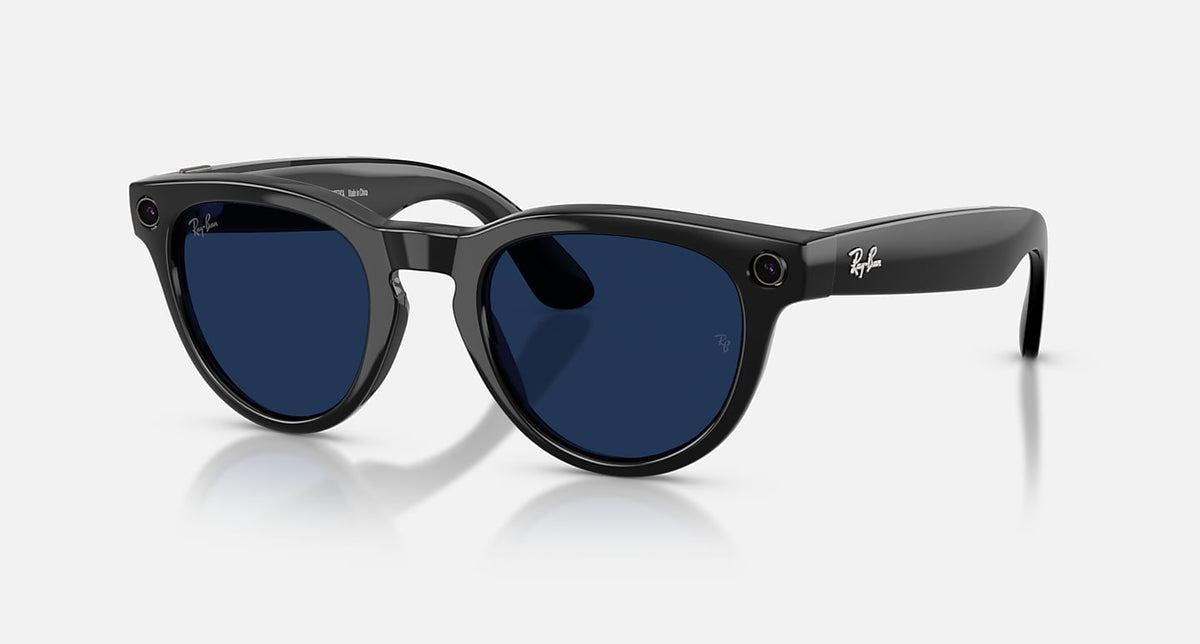 RAY-BAN META LOW BRIDGE FIT HEADLINER - GEN 2 Frame Shiny Black Lenses Clear/Sapphire Transitions®