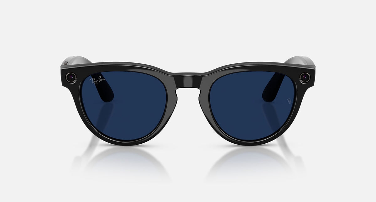 RAY-BAN META LOW BRIDGE FIT HEADLINER - GEN 2 Frame Shiny Black Lenses Clear/Sapphire Transitions®