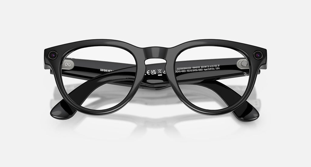 RAY-BAN META LOW BRIDGE FIT HEADLINER - GEN 2 Frame Shiny Black Lenses Clear/Sapphire Transitions®