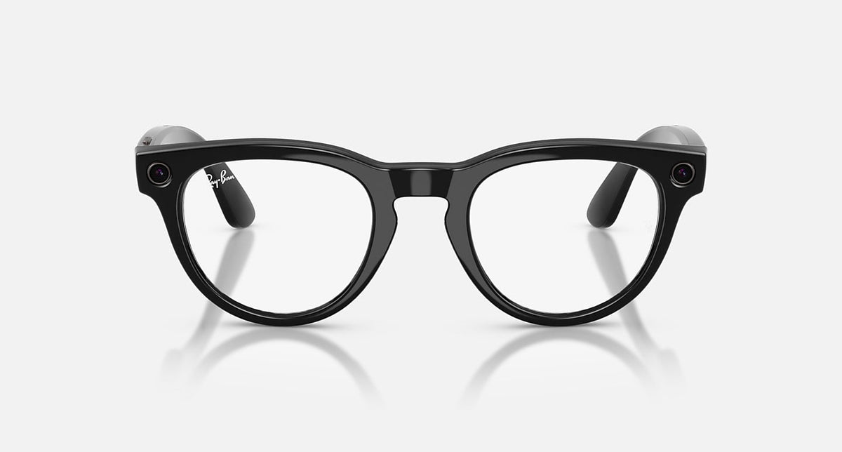 RAY-BAN META LOW BRIDGE FIT HEADLINER - GEN 2 Frame Shiny Black Lenses Clear/Sapphire Transitions®