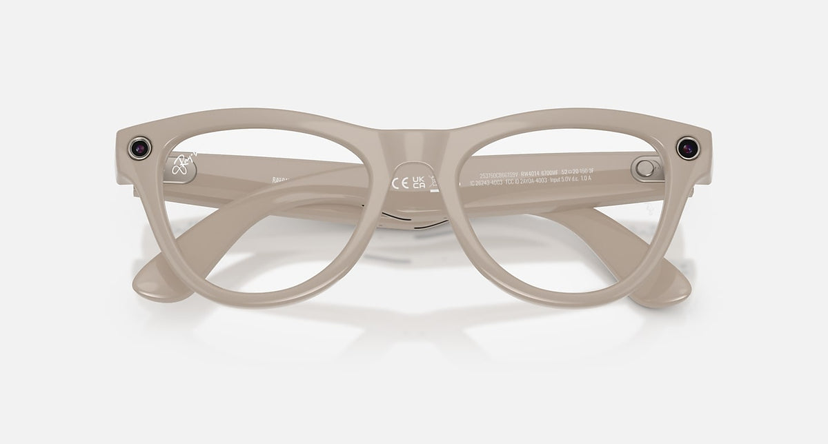 RAY-BAN META SKYLER - GEN 2 Frame Shiny Chalky Grey | Lenses Clear/Sapphire Transitions®