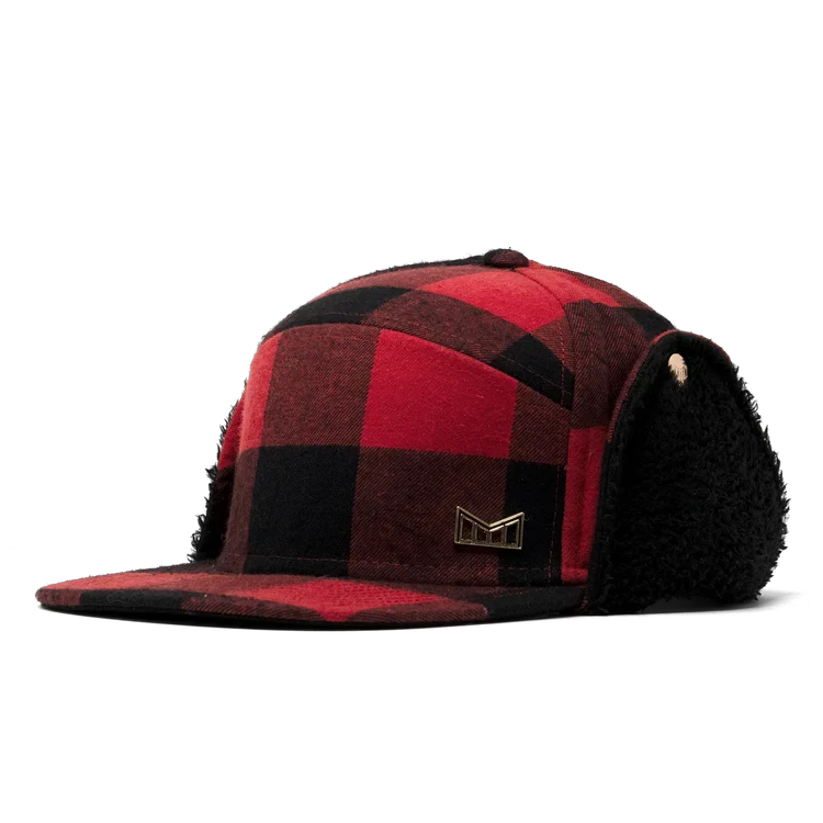 Trenches Icon Lumberjack Flannel Strapback Hat RED/BLACK