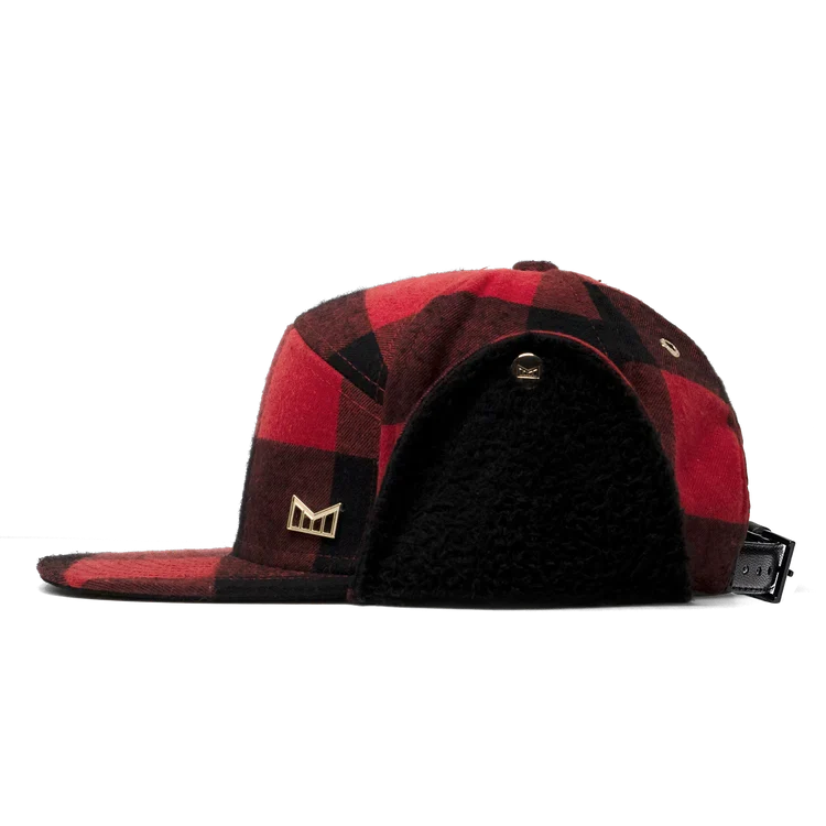 Trenches Icon Lumberjack Flannel Strapback Hat RED/BLACK