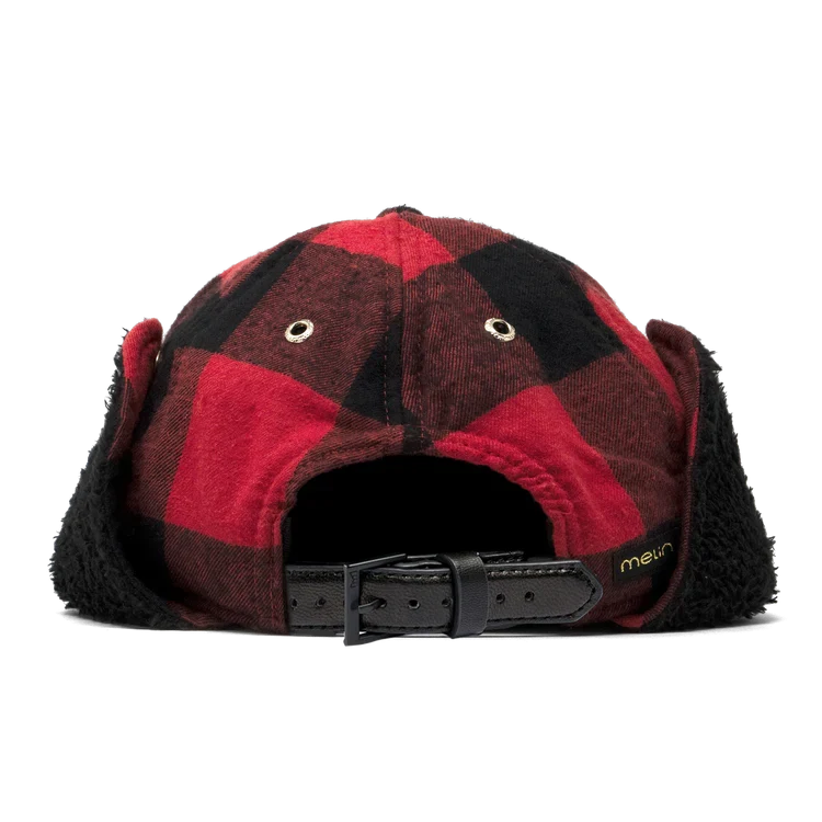 Trenches Icon Lumberjack Flannel Strapback Hat RED/BLACK