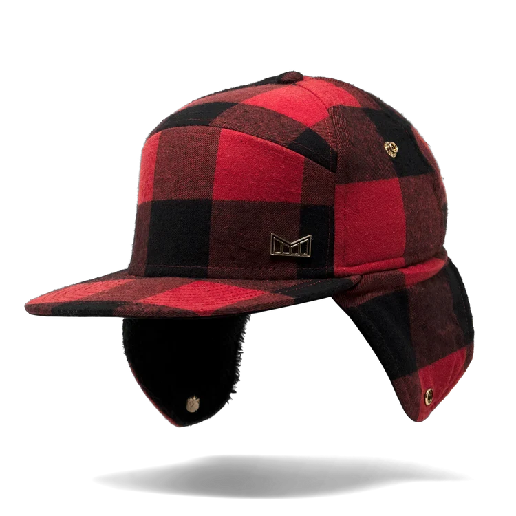 Trenches Icon Lumberjack Flannel Strapback Hat RED/BLACK