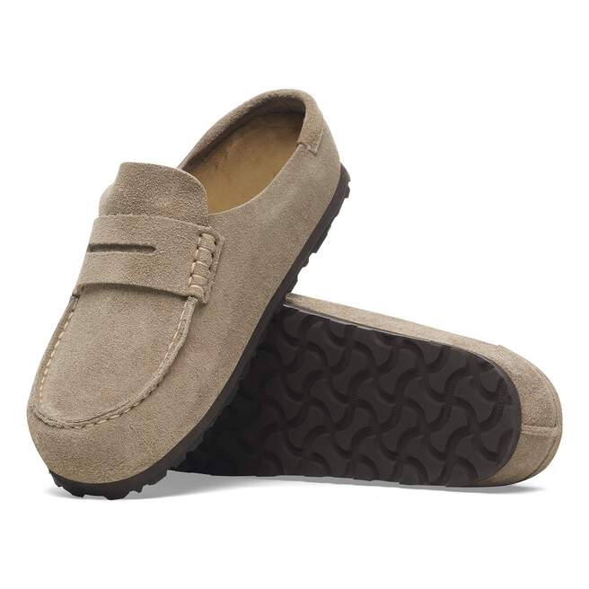 Women's Naples Wrapped Suede Leather Taupe Medium/Narrow