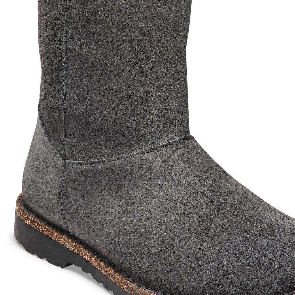 Women's Uppsala Zip Shearling Suede Leather Charcoal