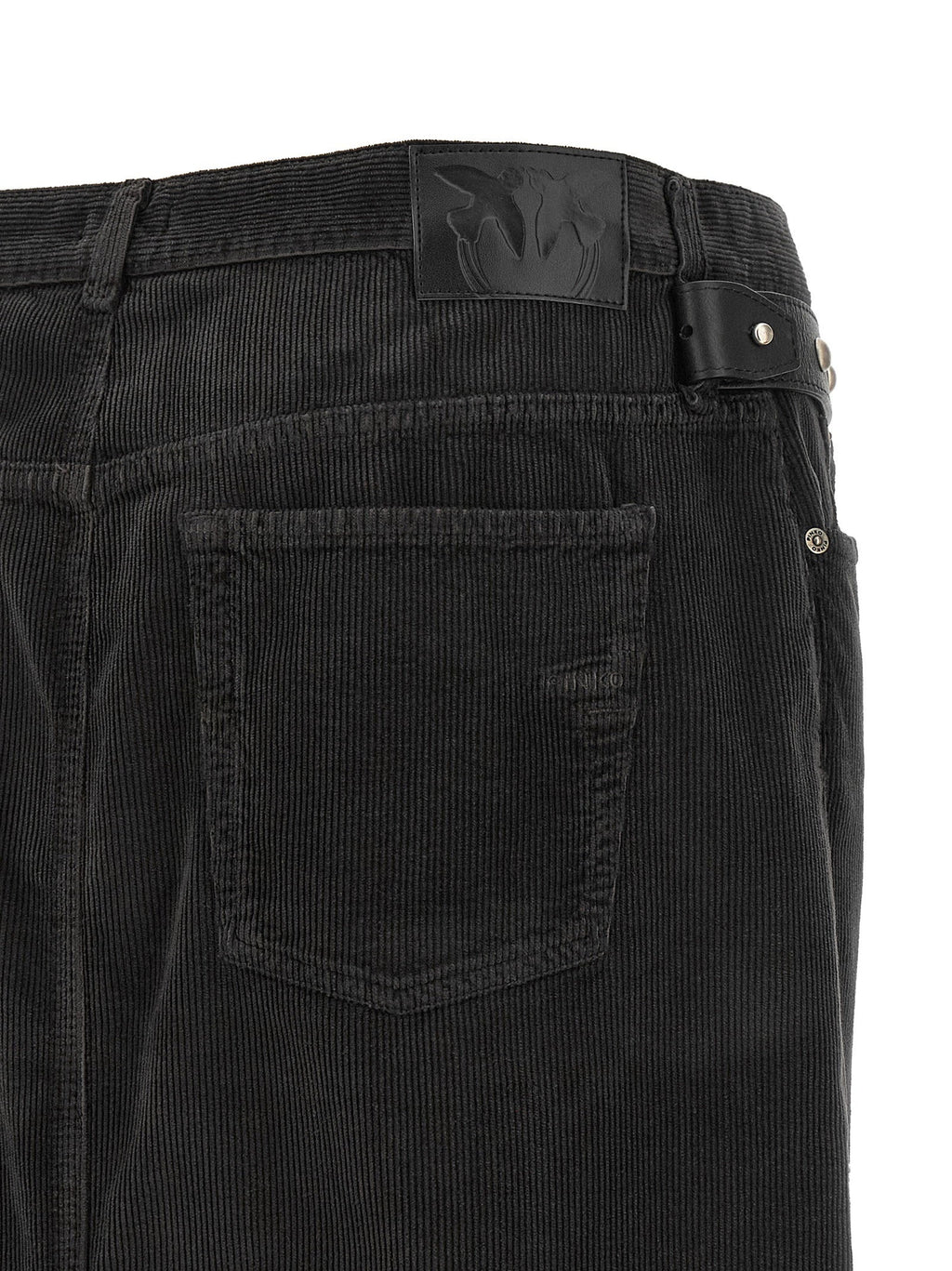 Pinko Corduroy Midi Skirt — Black