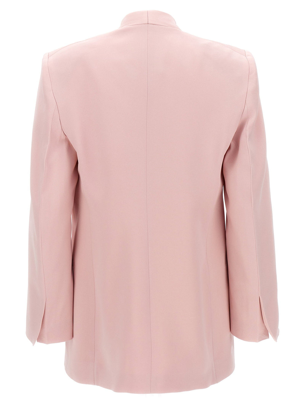 Victoria Beckham Single-Breasted Viscose Blend Blazer — Pink