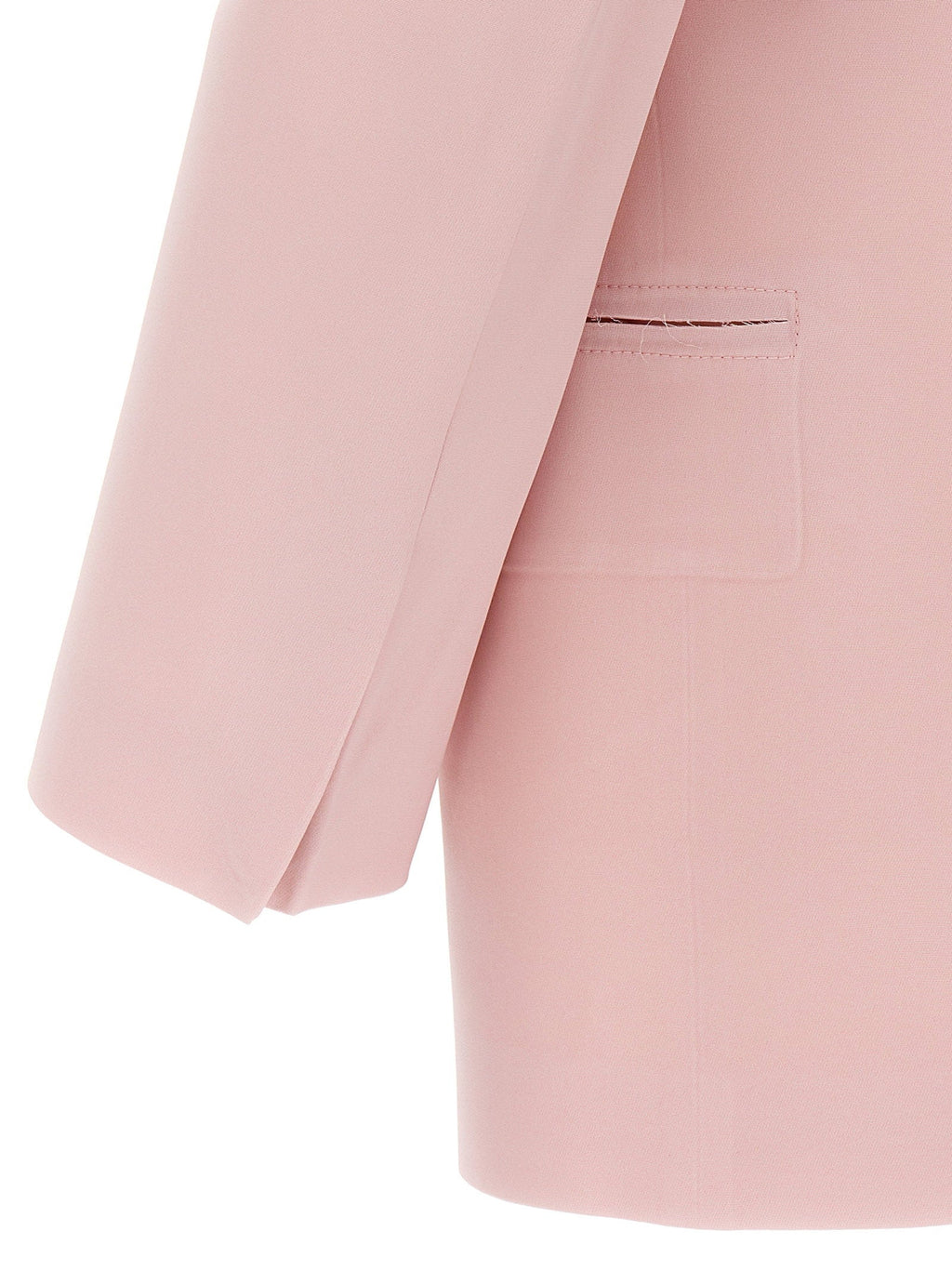Victoria Beckham Single-Breasted Viscose Blend Blazer — Pink