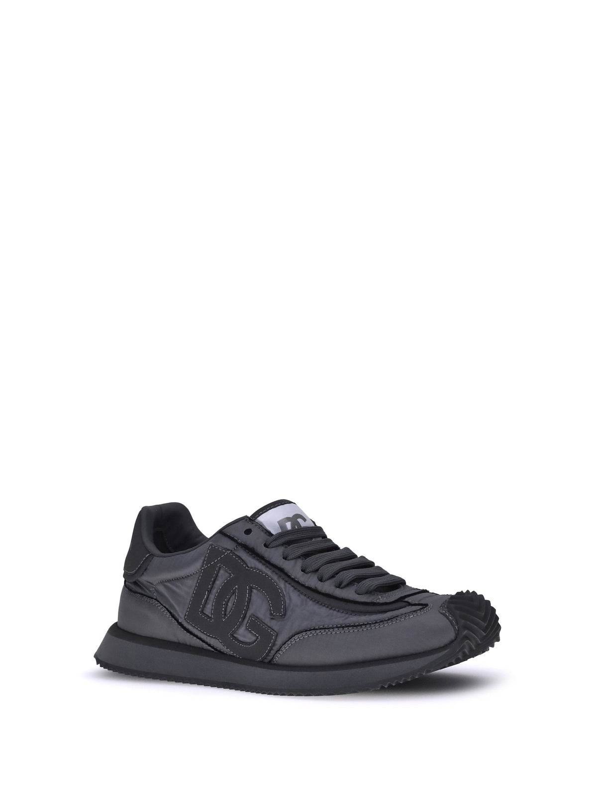 Dolce & Gabbana Leather with Suede Inserts Sneakers — Gray