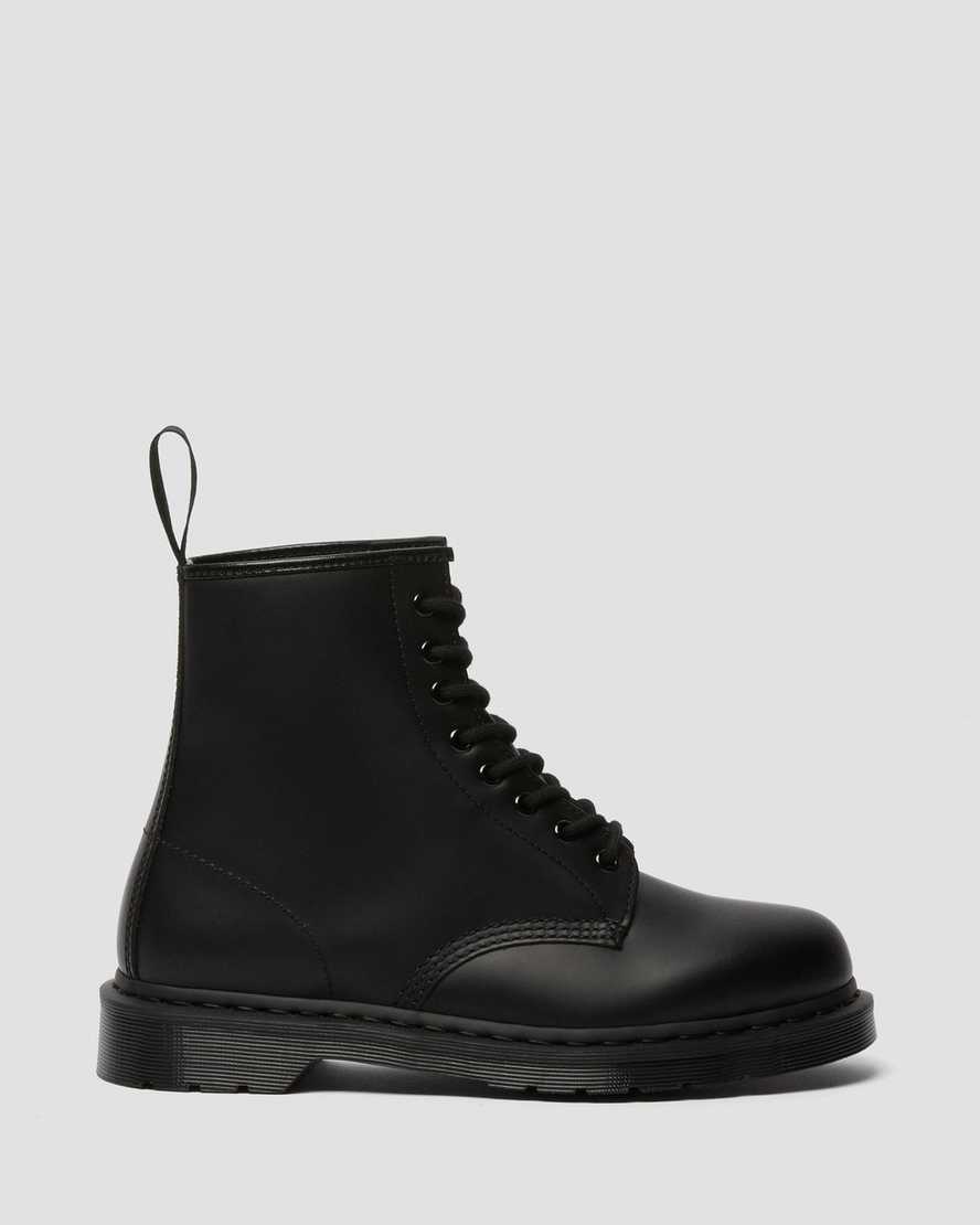 Unisex 1460 Mono Smooth Leather Lace Up Boots Black