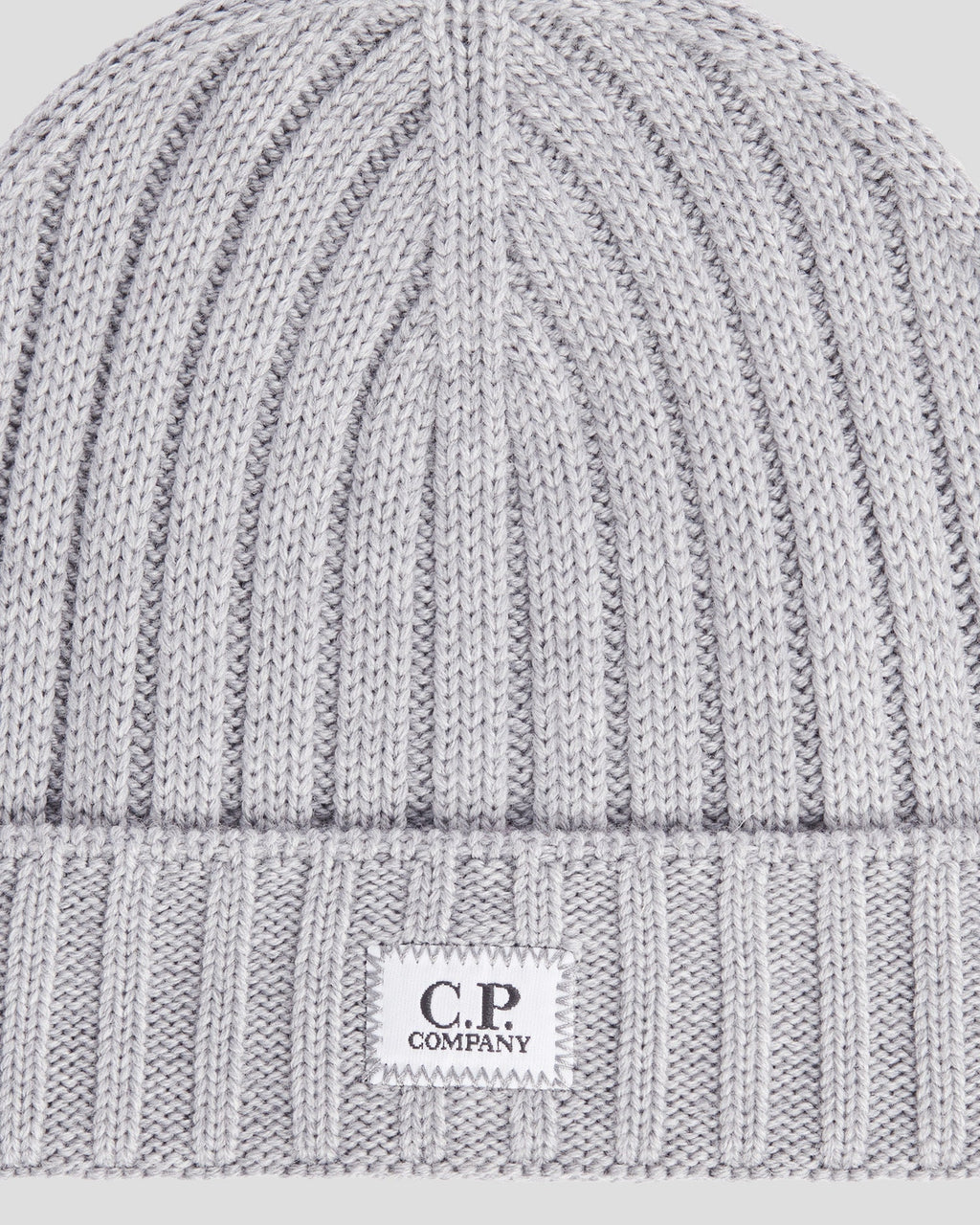 Extra Fine Merino Wool Logo Beanie Grey Melange