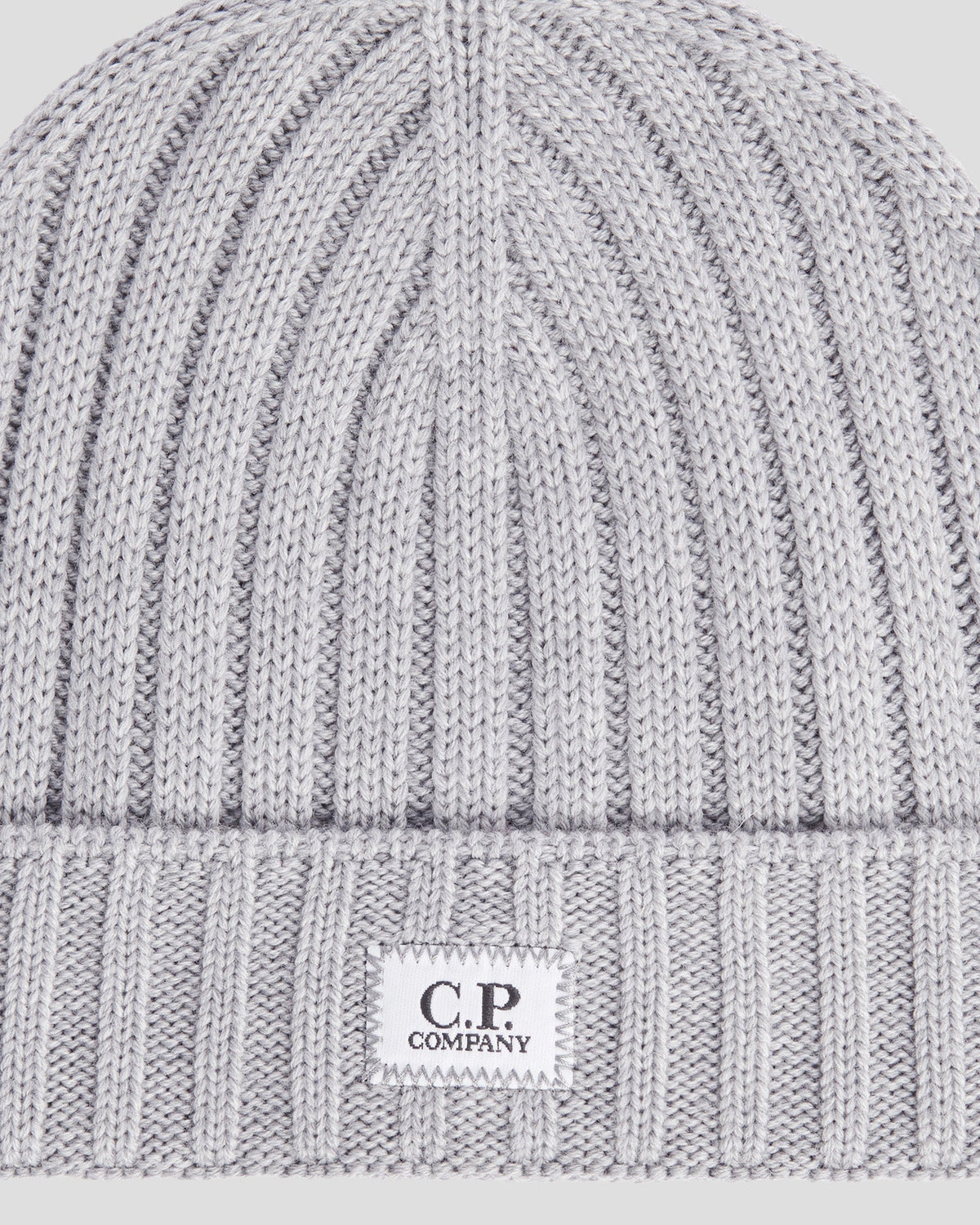 Extra Fine Merino Wool Logo Beanie Grey Melange