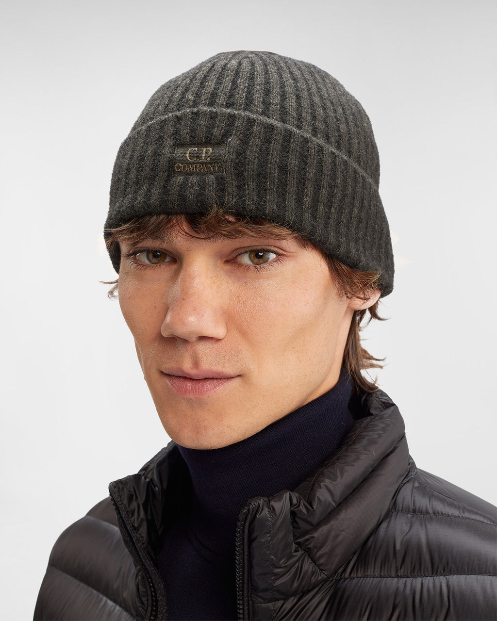 Fleece Knit Beanie Olive Night - Green