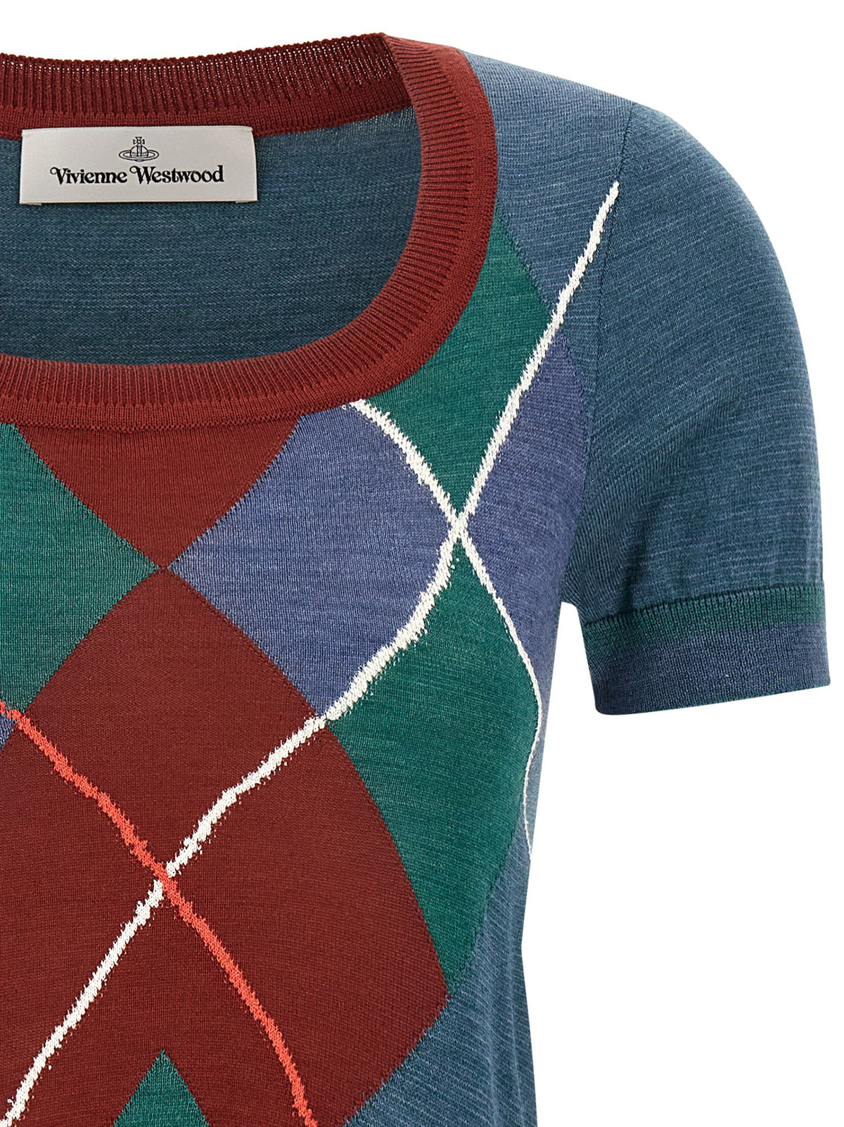 Vivienne Westwood Argyle Jacquard Sweater — Teal