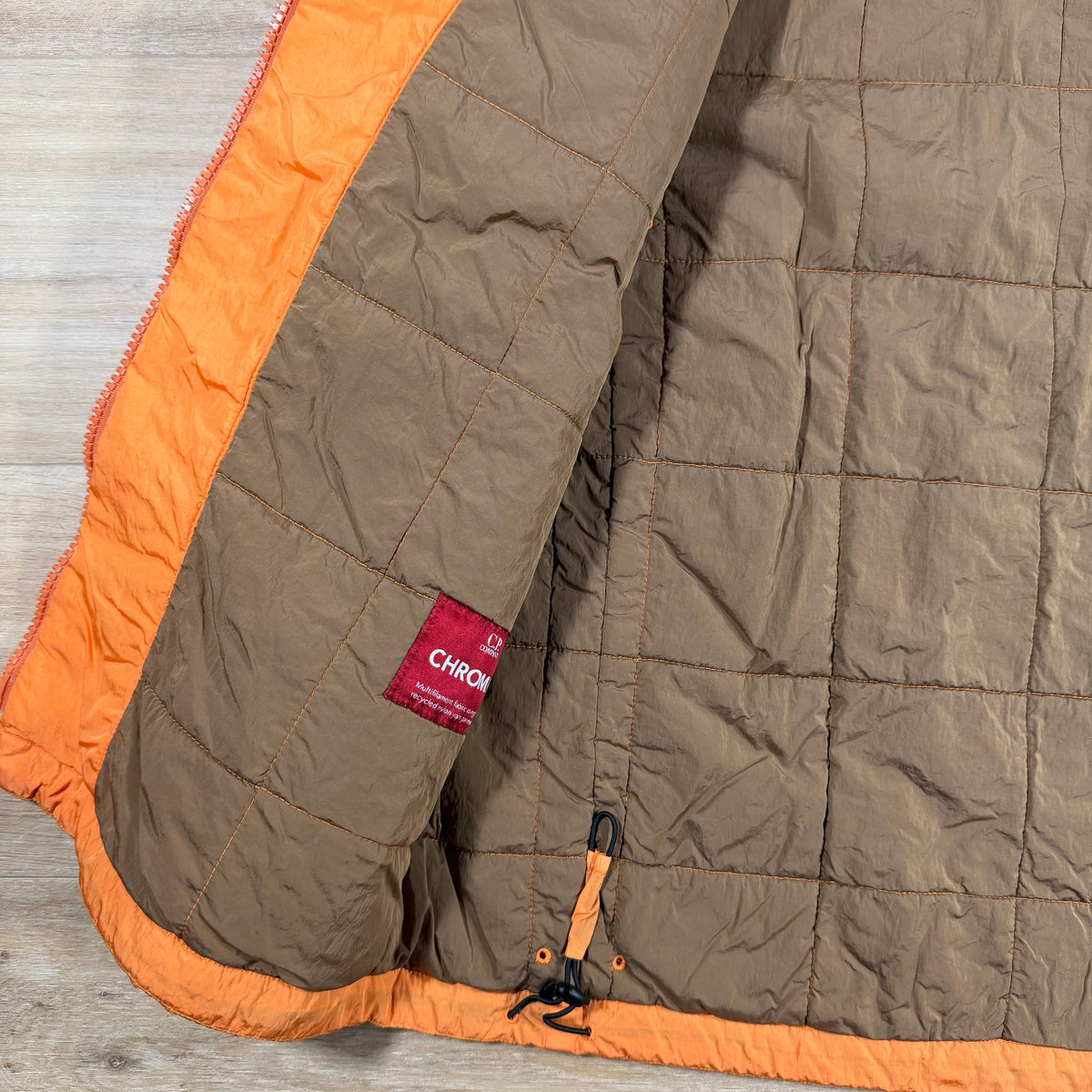 C.P. Company Chrome-R Padded Goggle Jacket in Russet Orange