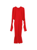 JACQUEMUS Batwing-Sleeve Jersey Dress — Red