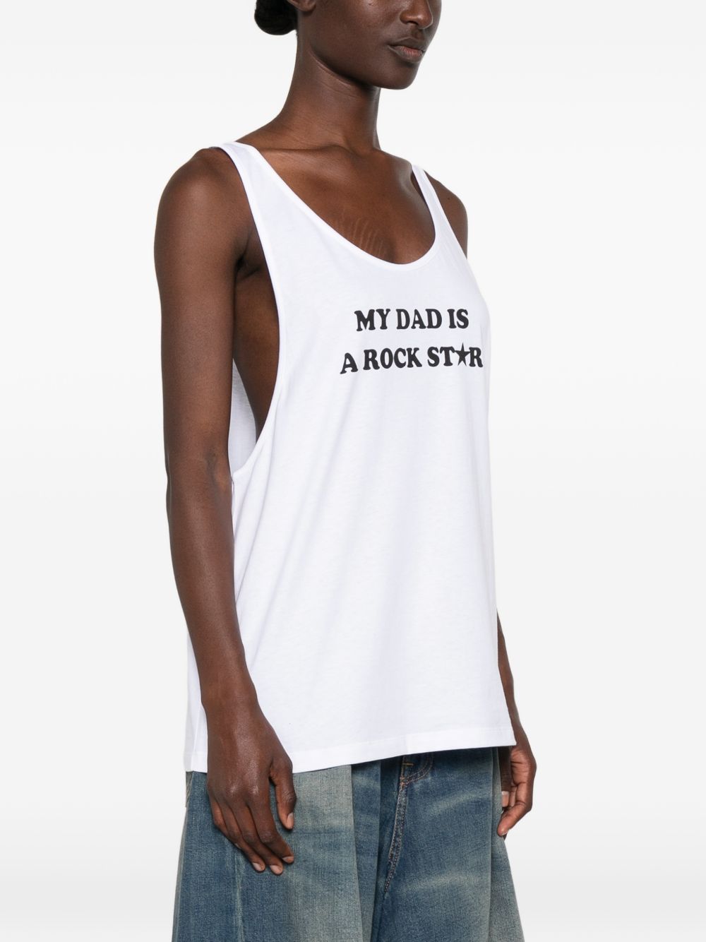 Stella McCartney Graphic Slogan Print Tank Top — White