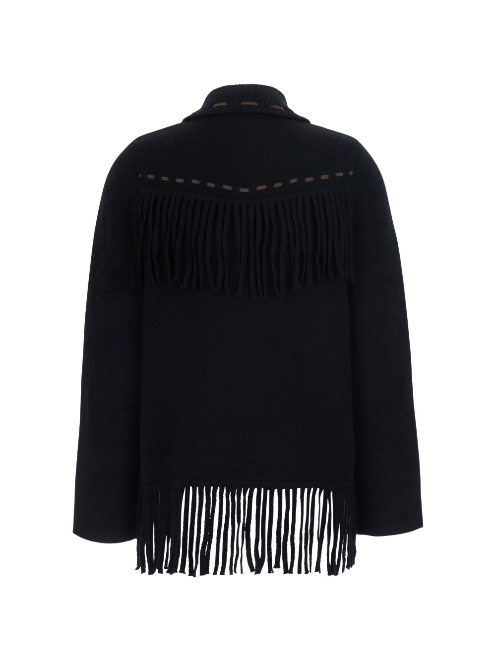 GUEST IN RESIDENCE Fringed Cashmere & Wool Jacket — Black