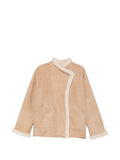 Closed Shearling-Lined Jacket — Beige