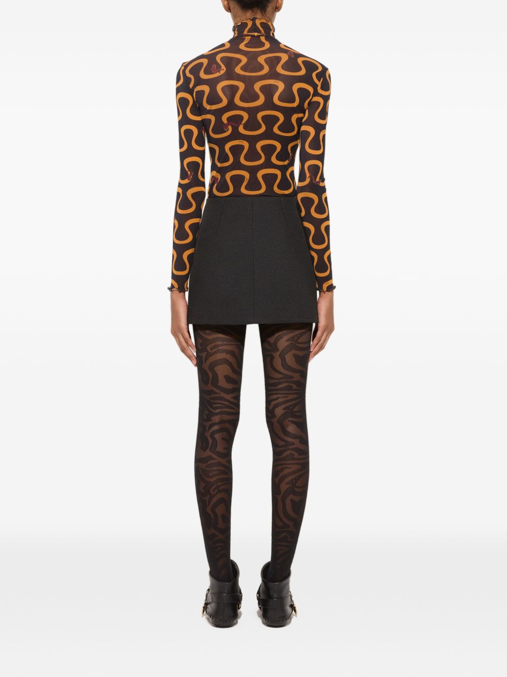 Pucci Printed Silk Blouse — Black