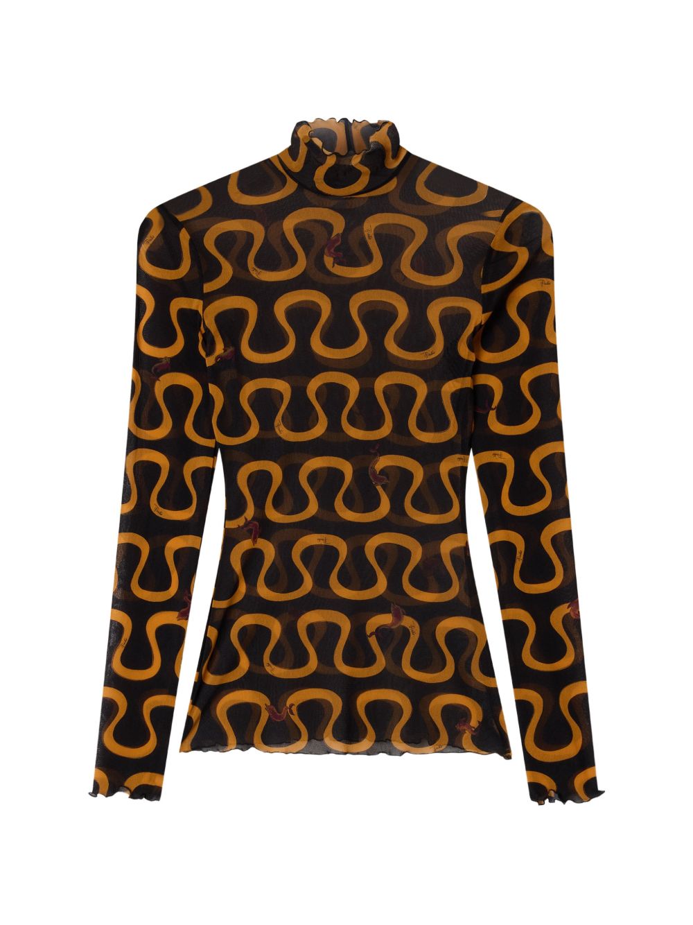 Pucci Printed Silk Blouse — Black