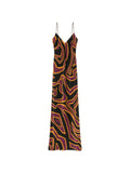 Pucci Silk Abstract Graphic Dress — Black