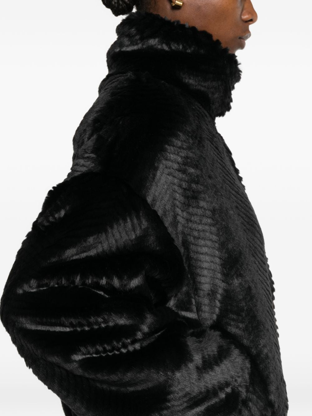 Forte Forte Faux Fur Jacket — Black