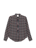 Forte Forte Tartan Ruffled Shirt — Navy