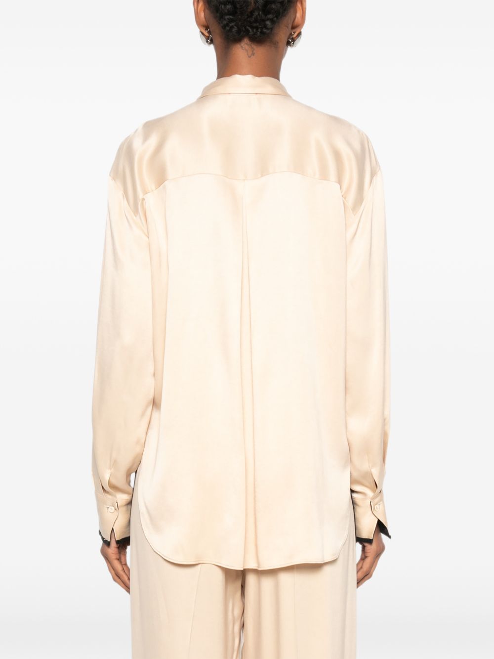 Forte Forte Contrast Trim Shirt — Cream